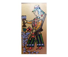 Iparművészeti műtárgy. Zsűrizett magyaros tűzzománc festmény