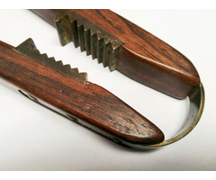 Antik rózsafa-bronz mandula, mogyoró törő kéziszerszám 1950-s évek Carl Aubock Dánia