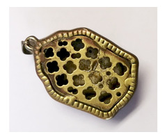 Antik Indiai ékszer. Ezüstözött Buddha üreges medál