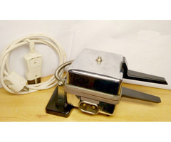 Retró elektromos konyhai eszköz nikkelezett gofrisütő Schulte, Német 1960-as évek