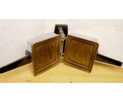 Retró elektromos konyhai eszköz nikkelezett gofrisütő Schulte, Német 1960-as évek