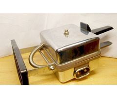 Retró elektromos konyhai eszköz nikkelezett gofrisütő Schulte, Német 1960-as évek