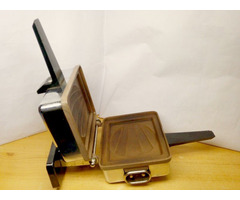 Retró elektromos konyhai eszköz nikkelezett gofrisütő Schulte, Német 1960-as évek