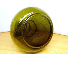 Antik buborék zárványos üvegkancsó a 19. század elejéről, Waldglas