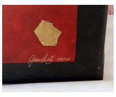 Modern páros absztrakt festmény kompozíció Olaszországból. Antik Görög hatású ritkaság