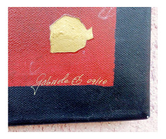 Modern absztrakt festmény kompozíció Olaszországból. Barokk hatású ritkaság