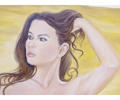 Párnák között: Czakó Dezső kortárs festőművész alkotása keretezve