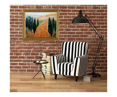 Kortárs műtárgy Olajfestmény Gustav Seitz: Erdei tisztás pipacsokkal