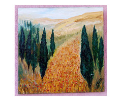 Kortárs műtárgy Olajfestmény Gustav Seitz: Erdei tisztás pipacsokkal