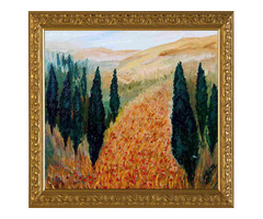 Kortárs műtárgy Olajfestmény Gustav Seitz: Erdei tisztás pipacsokkal