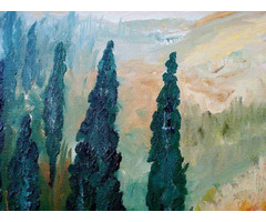 Kortárs műtárgy Olajfestmény Gustav Seitz: Erdei tisztás pipacsokkal