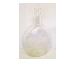 Antik formába öntött boros korsó, lapított oldalú igényesen megmunkált darab