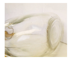 Antik formába öntött boros korsó, lapított oldalú igényesen megmunkált darab