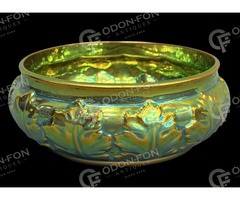 Zsolnay szőlőlevél mintás tálka