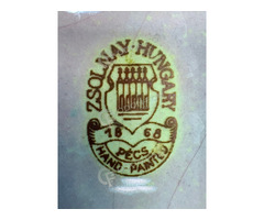 Zsolnay eozinmázas bordázott kaspó