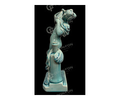 Alapmázas Zsolnay vetkőző nő figura