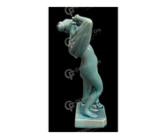 Alapmázas Zsolnay vetkőző nő figura