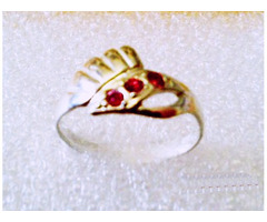 Ezüst női gyűrű, Pink köves apróság, Magyar 925-ös sterling ezüst