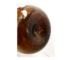 Antik huta füles likőrös kiöntő, igényesen megmunkált darab