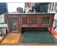 Szecessziós felépítményes íróasztal