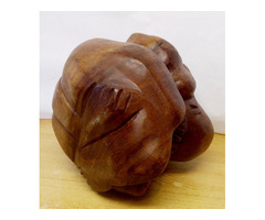 Keserűség. Indonéz népművészeti alkotás. Keményfa szobor