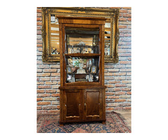 Restaurált Biedermeier vitrin, könyvszekrény.