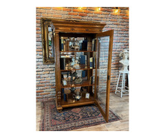 Restaurált Ónémet vitrin, könyvszekrény.