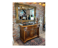 Restaurált Ónémet félszekrény, komód 02.