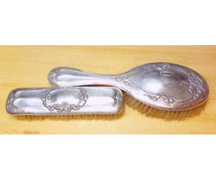 Ezüst ruhakefe páros, Viktoriánus stílus, erős lószőr betétekkel, hibátlan állapot