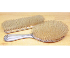 Ezüst ruhakefe páros, Viktoriánus stílus, erős lószőr betétekkel, hibátlan állapot