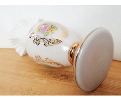 Gyönyörű fodros peremezésű Biedermeier Bohemia váza 1920-1950-es évek Csehország