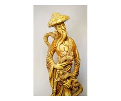 Néprajzi szobor páros. Japán gésa, vagy Kínai uralkodónő és testőre