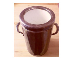 Retró parti kellék, palackos italos termosz, ón edény