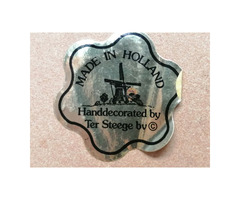 Retro XIX. századi témájú Keretezett csempekép, Ter Steege Holland művész alkotása