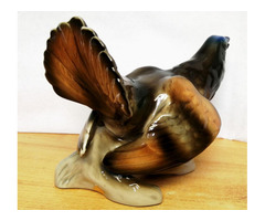 Bohemia porcelán fajdkakas szobor, 1960-s évek Csehország