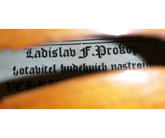 Ladislav F Prokop hegedű 3/4 méret hiányos. Cseh mestermunka