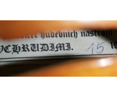 Ladislav F Prokop hegedű 3/4 méret hiányos. Cseh mestermunka