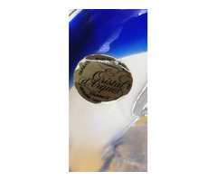 Kristály delfin szobor ovális talapzaton. Francia Cristal d'Arques manufaktúra