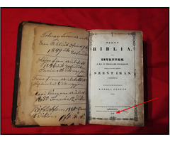 BIBLIA 1846-ból 1849 ben vásárolták 3 forint 7 krajcárért.