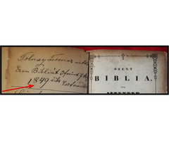BIBLIA 1846-ból 1849 ben vásárolták 3 forint 7 krajcárért.