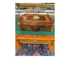 Nagyméretű Biedermeier titkos fiókos dobozka 08.