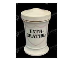 Porcelán patikatégely „EXTR GRATIOL” felirattal
