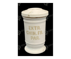 Porcelán patikatégely „EXTR CHIN FR PAR” felirattal